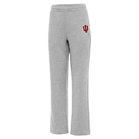 Women's Antigua Heather Gray Indiana Hoosiers Victory Sweatpants