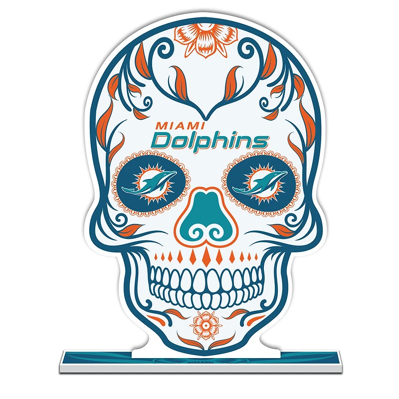 Miami Dolphins 10" Sugar Skull Standee