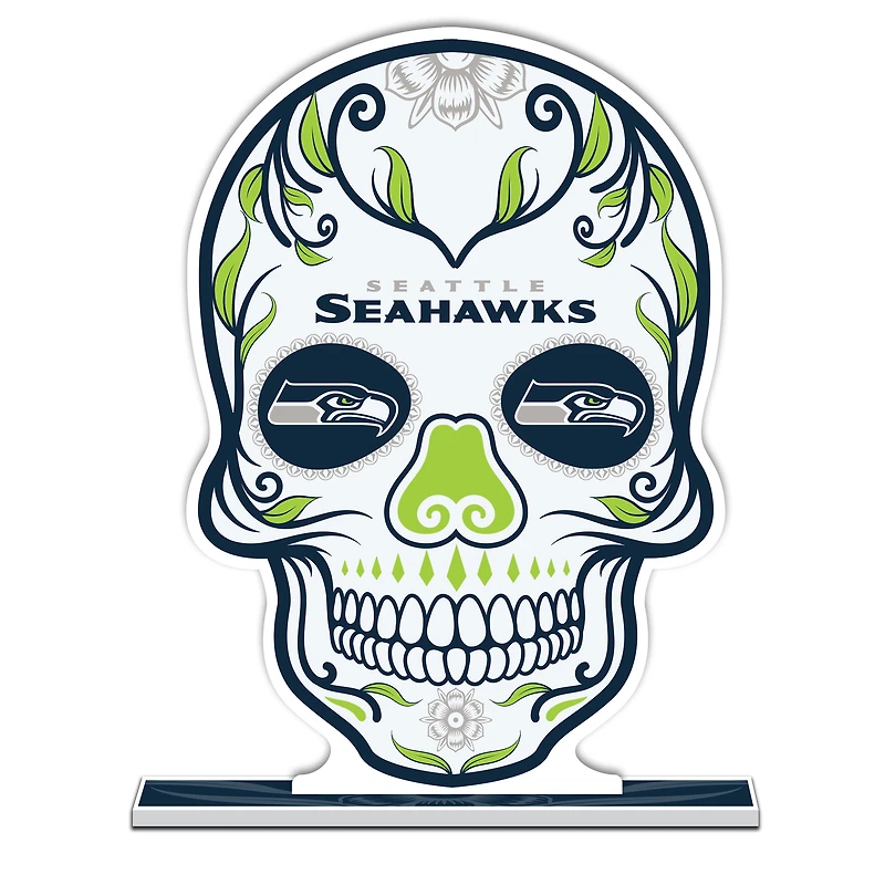 Seattle Seahawks 10" Sugar Skull Standee