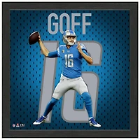 Highland Mint Jared Goff Detroit Lions 13" x 13" Impact Jersey Frame