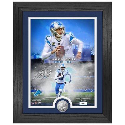 Highland Mint Jared Goff Detroit Lions 13'' x 16'' Silver Coin Photo Mint