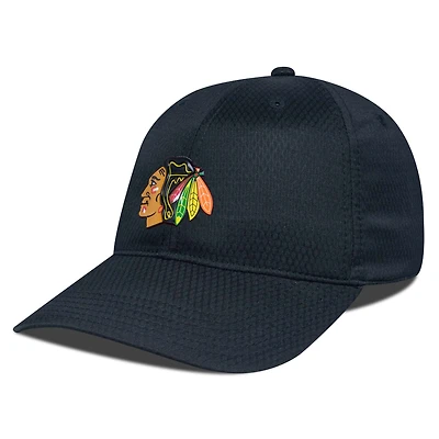 Men's Levelwear Black Chicago Blackhawks Matrix Adjustable Hat