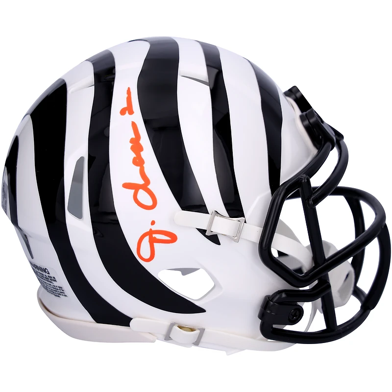 Ja'Marr Chase Cincinnati Bengals Autographed Riddell 2022 On Field Alternate Speed Mini Helmet - Signed in Orange Ink