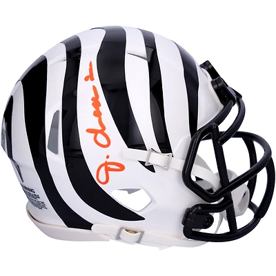 Ja'Marr Chase Cincinnati Bengals Autographed Riddell 2022 On Field Alternate Speed Mini Helmet - Signed in Orange Ink