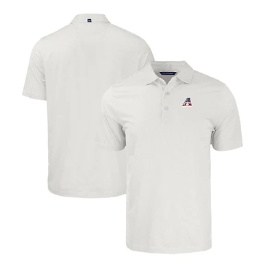 Men's Cutter & Buck  White/Gray Arizona Diamondbacks Stars & Stripes Pike Eco Symmetry Print Stretch Recycled Polo