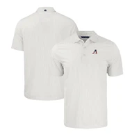 Men's Cutter & Buck  White/Gray Arizona Diamondbacks Stars & Stripes Pike Eco Symmetry Print Stretch Recycled Polo