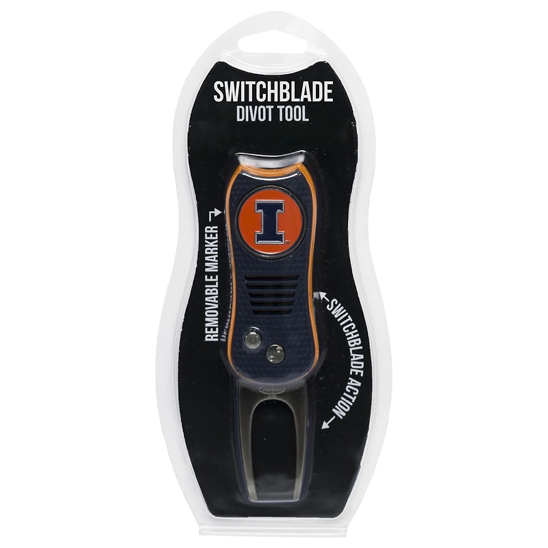 Illinois Fighting Illini Switchblade Divot Tool with Ball Marker