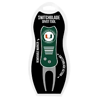 Miami Hurricanes Switchblade Divot Tool with Ball Marker