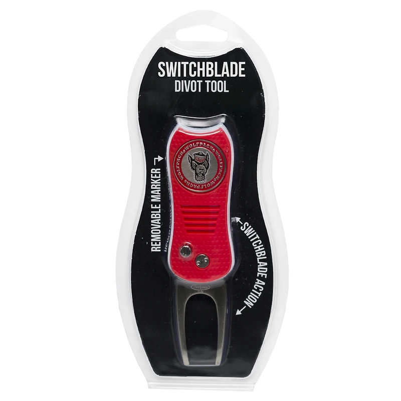 NC State Wolfpack Switchblade Divot Tool with Ball Marker