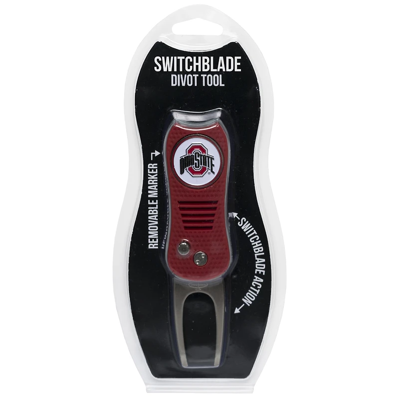 Ohio State Buckeyes Switchblade Divot Tool with Ball Marker
