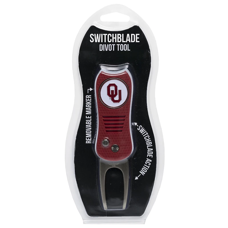Oklahoma Sooners Switchblade Divot Tool with Ball Marker