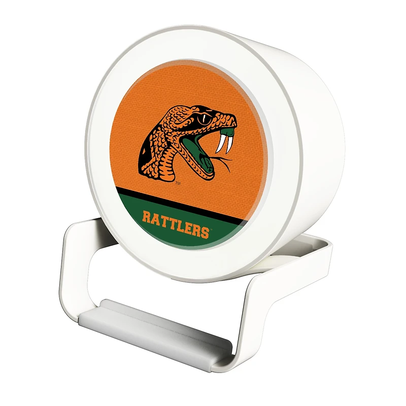 Keyscaper White Florida A&M Rattlers Night Light Charger and Bluetooth Speaker