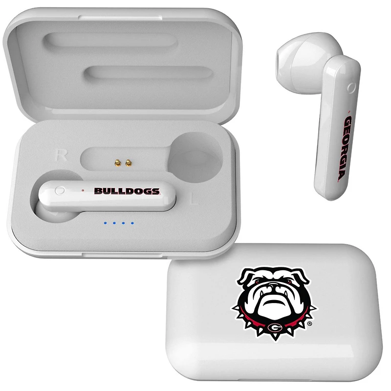 Keyscaper White Georgia Bulldogs True Wireless Earbuds