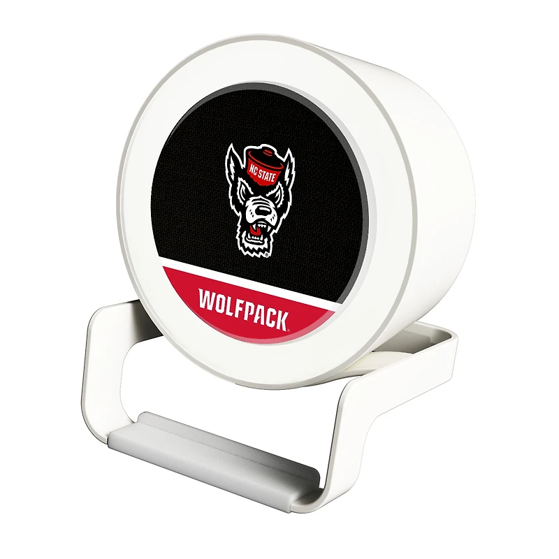 Keyscaper White NC State Wolfpack Night Light Charger and Bluetooth Speaker