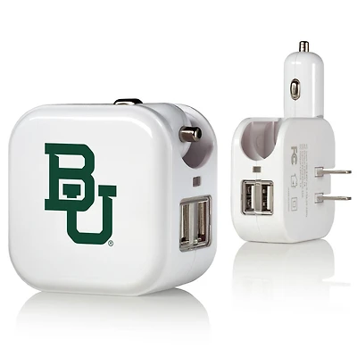 Keyscaper White Baylor Bears Two-In-One USB Charger