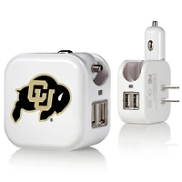 Keyscaper White Colorado Buffaloes Two-In-One USB Charger