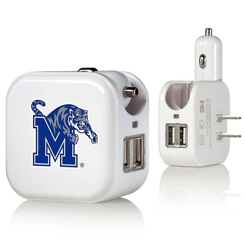 Keyscaper White Memphis Tigers Two-In-One USB Charger