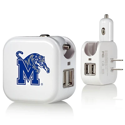 Keyscaper White Memphis Tigers Two-In-One USB Charger