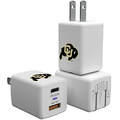 Keyscaper White Colorado Buffaloes USB A/C Charger