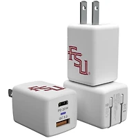 Keyscaper White Florida State Seminoles USB A/C Charger