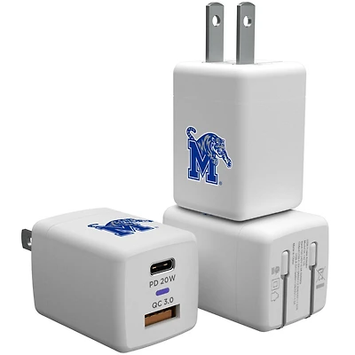 Keyscaper White Memphis Tigers USB A/C Charger