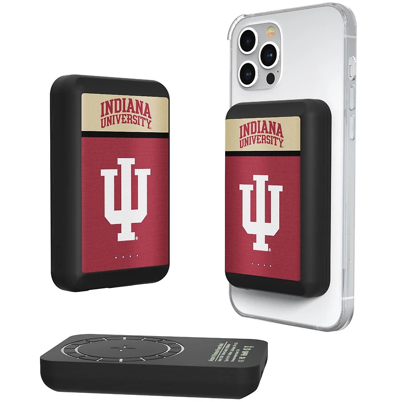 Keyscaper Black Indiana Hoosiers 5000mAh Wireless Magnetic Power Bank
