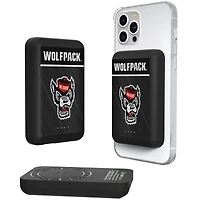Keyscaper Black NC State Wolfpack 5000mAh Wireless Magnetic Power Bank