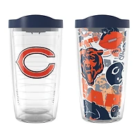 Tervis Chicago Bears Two-Pack 16oz. Allover Classic Tumbler Set