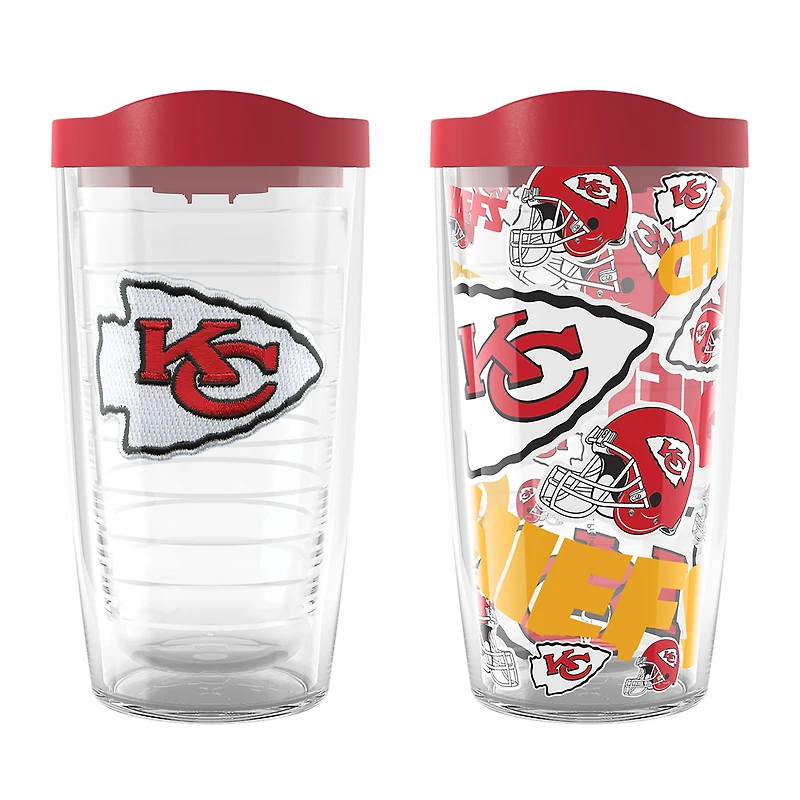Tervis Kansas City Chiefs Two-Pack 16oz. Allover Classic Tumbler Set