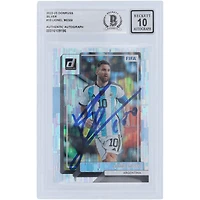 Lionel Messi Argentina National Team Autographed 2022-23 Panini Donruss Silver #10 BAS Authenticated 10 Card