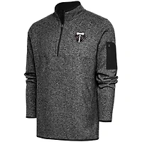 Men's Antigua  Heather Black Portland Timbers Brushed Metallic Big & Tall Fortune Quarter-Zip Jacket