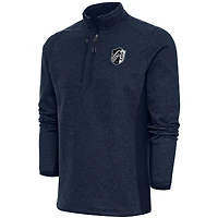 Men's Antigua  Heather Navy St. Louis City SC Brushed Metallic Course Quarter-Zip Top