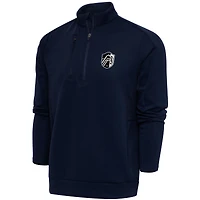 Men's Antigua  Navy St. Louis City SC Brushed Metallic Generation Quarter-Zip Top