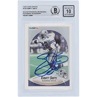 Emmitt Smith Dallas Cowboys Autographed 1990 Fleer Update #U-40 Beckett Fanatics Witnessed Authenticated 10 Rookie Card