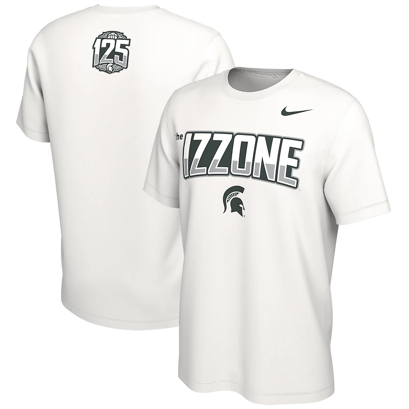 Men's Nike White Michigan State Spartans 125th Anniversary The Izzone T-Shirt