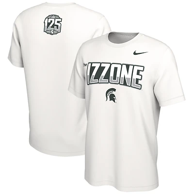 Men's Nike White Michigan State Spartans 125th Anniversary The Izzone T-Shirt