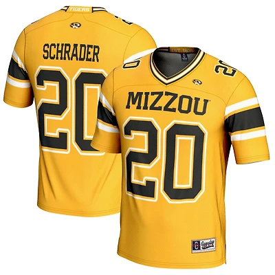 Men's GameDay Greats Cody Schrader Gold Missouri Tigers NIL Player Football Jersey