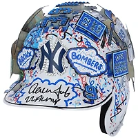 Aaron Judge New York Yankees Autographed Alternate Chrome Mini Batting Helmet with "22 AL MVP" Inscription - Art by Charles Fazzino - HG99297946