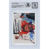 Mike Schmidt Philadelphia Phillies Autographed 1990 Upper Deck Series1 #20 Beckett Fanatics Witnessed Authenticated 10 Card