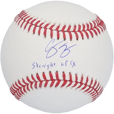 Corey Seager Texas Rangers Autographed Rawlings Official Game Baseball with "Straight Up TX" Inscription