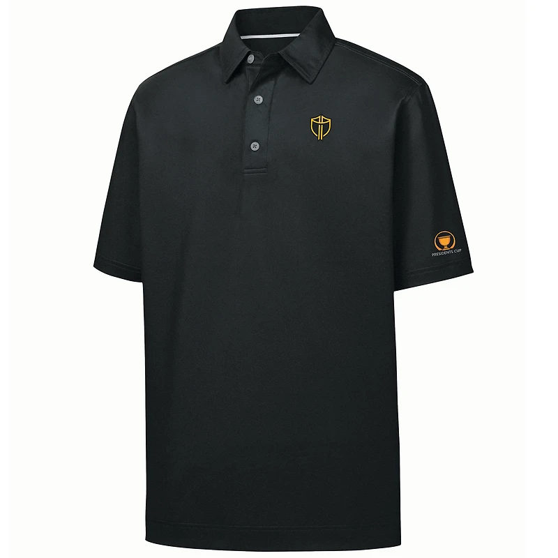 Men's FootJoy Black Presidents Cup International Team Pique ProDry Polo