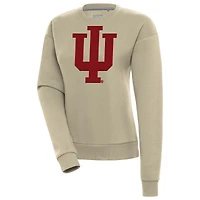Women's Antigua  Khaki Indiana Hoosiers Victory Pullover Sweatshirt