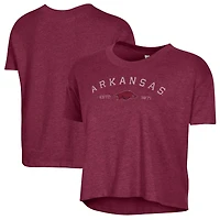 Women's Alternative Apparel  Cardinal Arkansas Razorbacks Retro Jersey Headliner Cropped T-Shirt