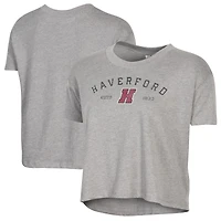 Women's Alternative Apparel  Gray Haverford College Retro Jersey Headliner Cropped T-Shirt