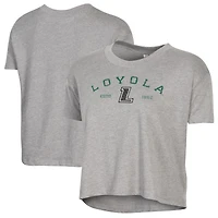 Women's Alternative Apparel  Gray Loyola Greyhounds Retro Jersey Headliner Cropped T-Shirt
