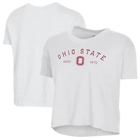 Women's Alternative Apparel  White Ohio State Buckeyes Retro Jersey Headliner Cropped T-Shirt