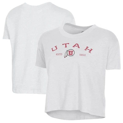 Women's Alternative Apparel  White Utah Utes Retro Jersey Headliner Cropped T-Shirt