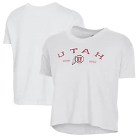 Women's Alternative Apparel  White Utah Utes Retro Jersey Headliner Cropped T-Shirt
