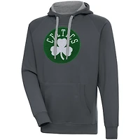 Men's Antigua  Charcoal Boston Celtics Victory Pullover Hoodie