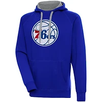 Men's Antigua  Royal Philadelphia 76ers Victory Pullover Hoodie